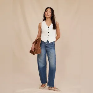 Mint Velvet Barrel Mid Indigo Jeans 6 Short thumbnail 3