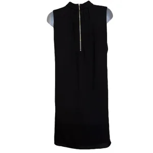 WHITE HOUSE BLACK MARKET‎ Black Sleeveless Choker Neck Shift Dress EUC Size 6 thumbnail 6