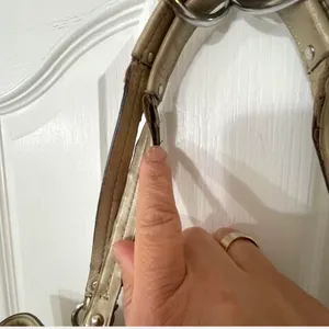 Coach Beige Signature Stripe Tote With Gold Trim thumbnail 7