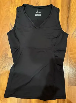 Lands’‎ end womens workout athletic performance v neck tank top medium 10-12 thumbnail 1