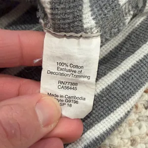 J. Crew Gray Striped Cowl Neck Sweater Size XS C26-016 thumbnail 5