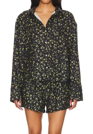 NWT Intimately FP Early Morning Sleep Set in Black Combo Size M‎ thumbnail 1