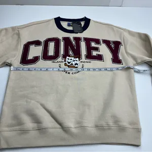 Coney Island Picnic Theater‎ Company Graphic Sweatshirt Womens Small Cream NEW thumbnail 6