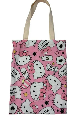 *Hello Kitty Tote Bag Pink Bow Carry Purse thumbnail 1