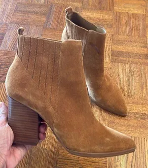 Marc Fisher suede point toe booties size 9 thumbnail 1