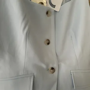 Commense Elegant Button Split Pockets Skirt Set size small Blue thumbnail 4