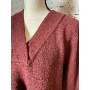 Anthropologie Womens Sweater V Neck‎ Boxy Dolman Rust Size S thumbnail 2