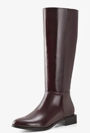 NEW Shoe'N Tale Chunky Low Heel Pointed Toe Winter Knee High Boots 8.5 thumbnail 1