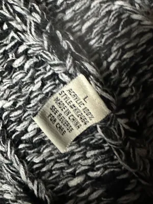 Love Culture Black & White Marled Knit cardigan is a size Large. thumbnail 3