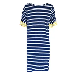 Boden Imogen Jersey Striped Dress Sz 2r‎ Navy Nautical Lagenlook Seersucker thumbnail 3
