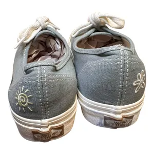 Vans‎ Authentic Peace Leaf Slate Blue Hemp Embroidered Sneakers Mens 7.5 Wmns 9 thumbnail 4