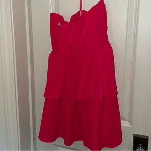 AMANDA UPRICHARD X Shawnett Dress In Fuchsia thumbnail 5
