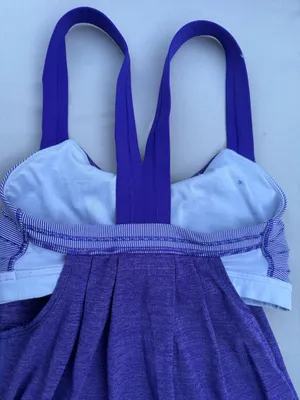 Lululemon Rest Less Tank Top Heather Bruised Berry Wee Striped Women’s Size 2 thumbnail 7
