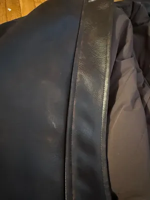 WeWoreWhat Dark Brown faux vegan Leather Bomber Jacket oversized zip moto XS thumbnail 16