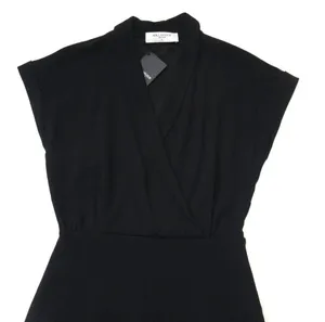NWT MM. Lafleur Tory 3.0 in Black Crepe Collared V-neck Sheath Dress 6 thumbnail 3