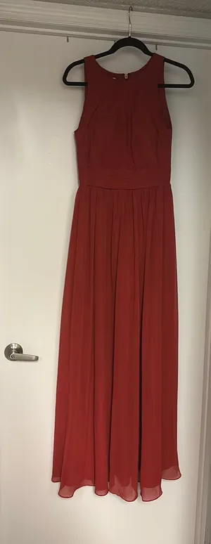Azazie Burnt Orange Dress thumbnail 1