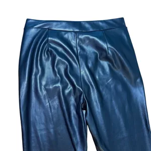 Marc New York Andrew Marc Faux‎ Leather Pants Gold Button Detail Womens L thumbnail 5
