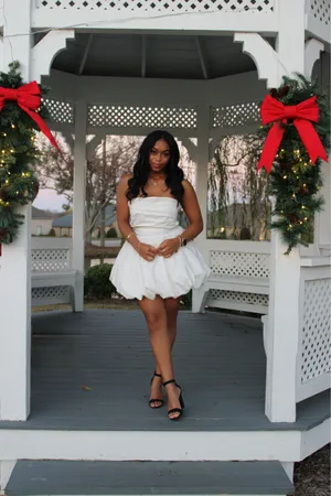 Hello Molly Strapless Mini Dress White thumbnail 3