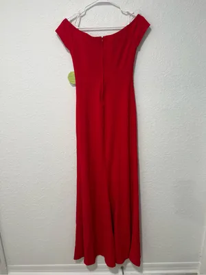 NWT WINDSOR Elegant Red Off-Shoulder Evening Gown Size 5/6 thumbnail 3