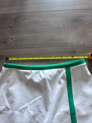 J. Crew Cloudstretch Wrap Tennis Skirt Skort Size s White Green Pickleball BP01 thumbnail 3
