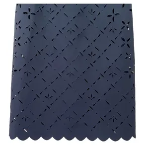 J.Crew Navy Blue‎ Laser Cut Shift Eyelet Dress Lined Sleeveless Womens Size 2 thumbnail 3
