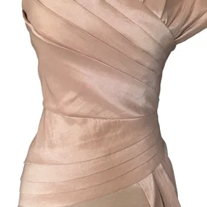 Strapless Pleated‎ Cocktail Dress Pink/Peach Rose Gold Mini thumbnail 7