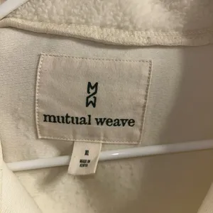 Mutual Weave Fleece Quarter Zip White Size XL thumbnail 3