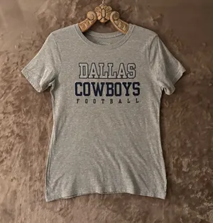 Dallas Cowboys Gray Short Sleeve Tee Women’s Size L Gray thumbnail 1