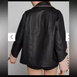 Kimchi Blue Shauna Western Oversized Faux Leather Jacket. Size Large thumbnail 5