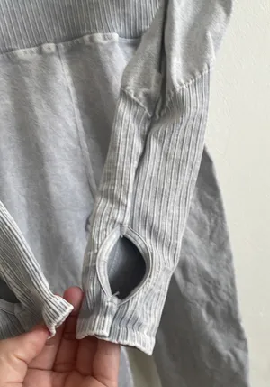 Free People Movement New Good Karma Onesie Ice Grey size XS/S thumbnail 6