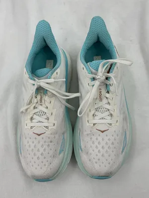 Hoka Clifton 9 Women's Running Shoes - White with Teal and Copper b71 thumbnail 1