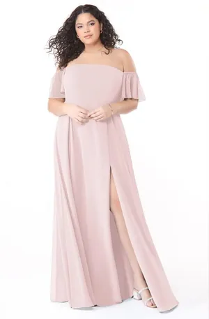 Azazie Sue Dress in Blushing Pink (Size A8) thumbnail 1