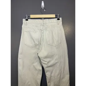 Zara Jeans Womens 4 Beige Light Wash High Rise Straight Leg Denim Pants thumbnail 4