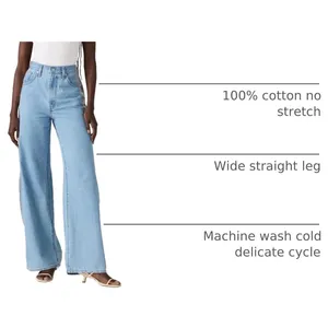 NWT Levi's Cinch Baggy Wide Leg Jeans Rain Or Shine Metallic Stripe 30x31 thumbnail 4
