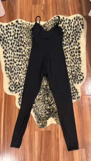 Black athletic jumpsuit thumbnail 1