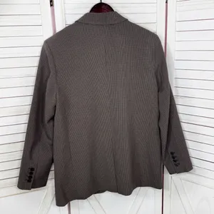 Gap Oversized Blazer Women Small‎ Brown Houndstooth Knit Jacket Heritage Preppy thumbnail 8