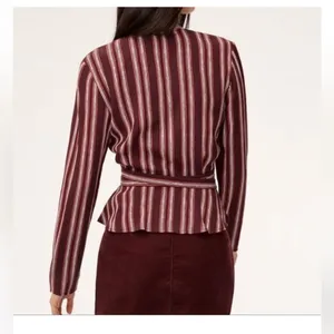 New. Wilfred Free Aritzia Stripe Shannon Wrap Blouse thumbnail 2