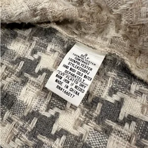 blue b collection houndstooth button up cropped colorblock tan grey shacket thumbnail 5