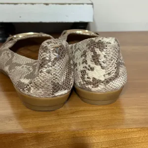 Sofft Womens Snakeskin Print Ballet Flats Buckle Accent Brown Tan 8.5M 1097155 thumbnail 6