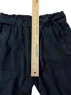 Abercrombie & Fitch Women’s S Navy Paperbag Jogger Pants Used Blue Lyocell thumbnail 16