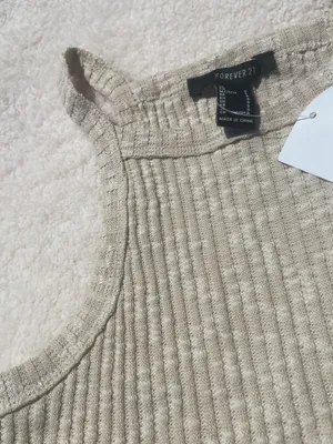 Forever 21 Beige Nude Ribbed Tank Top thumbnail 3