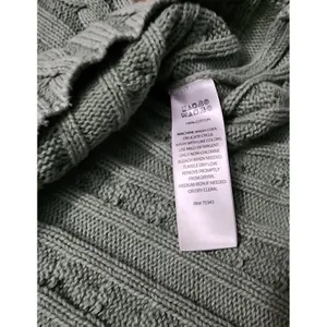 Sincerely Jules Womens Sage Green Cable‎ Knit Cropped Sweater XL thumbnail 3
