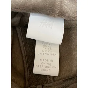 H&M Women's Brown Fleece Full Zip Hoodie Hooded Long Sleeve Sweatshirt Top XL thumbnail 3