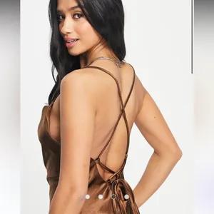 ASOS Brown One Shoulder Gown for Wedding Guest thumbnail 3