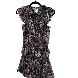 MISA Los Angeles Fleur Mini Dress in Black Floral SizeXS lightweight thumbnail 5