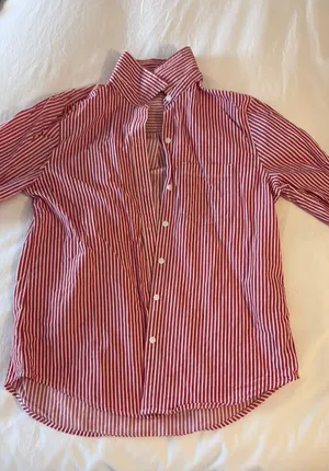 Old Navy Striper Dark Pink Button Up thumbnail 1