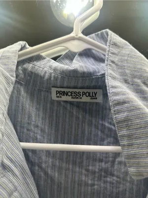 Princess Polly Cottesloe Blouse Top Blue Stripe Size 8 (Ready To ship) thumbnail 3