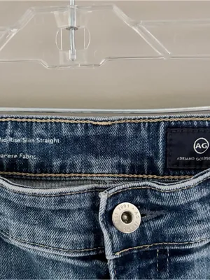 AG Adriano Goldschmied Mari Mid Rise Slim Straight Jeans Size 28 thumbnail 2