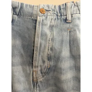 Free People We The Free Clark Pleated Denim Shorts Light Blue Women's Size Small thumbnail 3