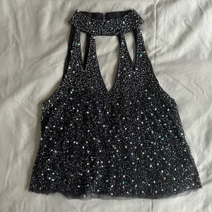 Anthropologie Sequin High Neck Tank Top thumbnail 1